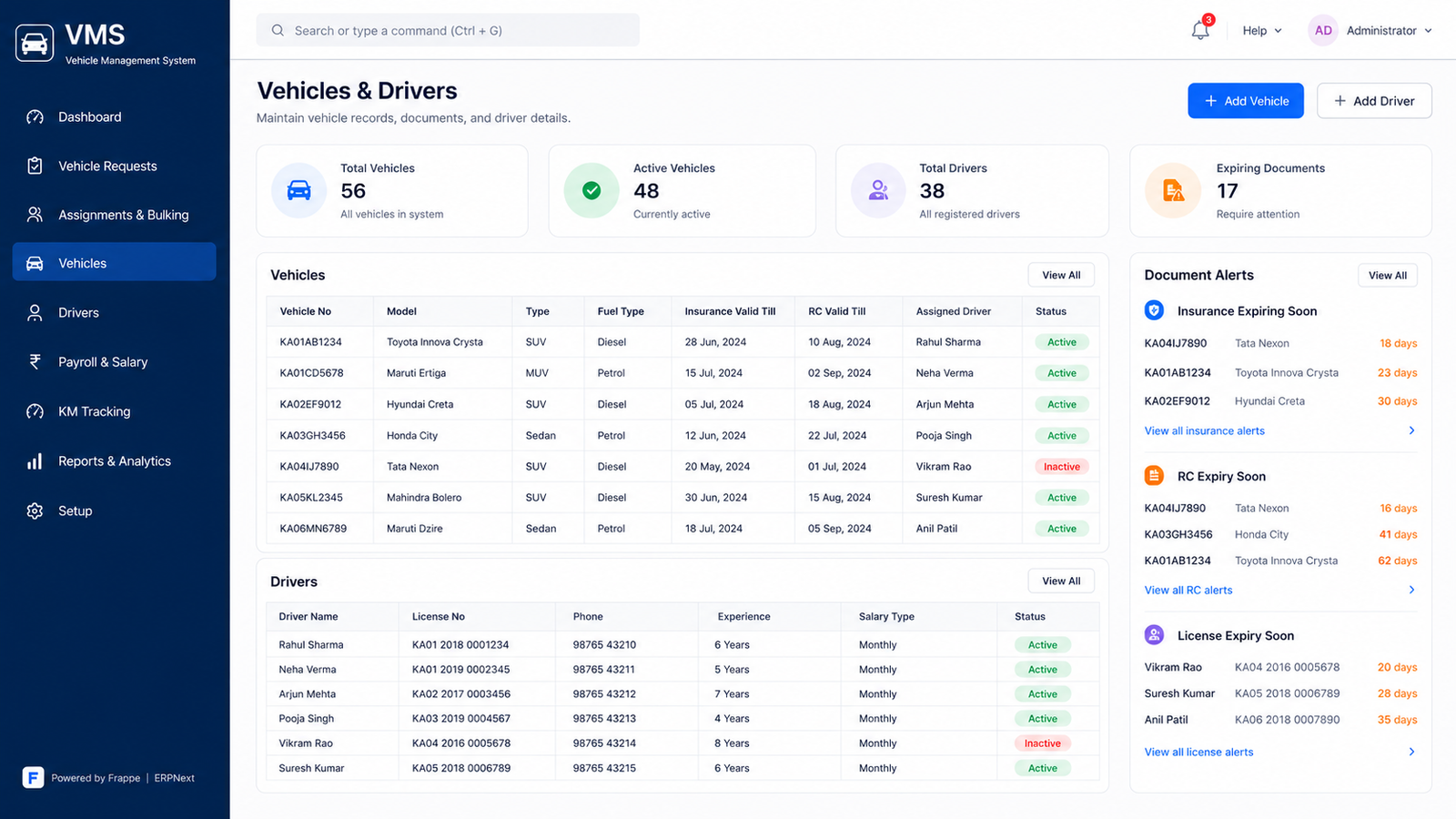 Vehicle Management System
